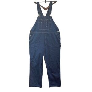 Big‎ Smith Denim Bib Overalls Mens 46x32 Blue Relaxed Fit Workwear New